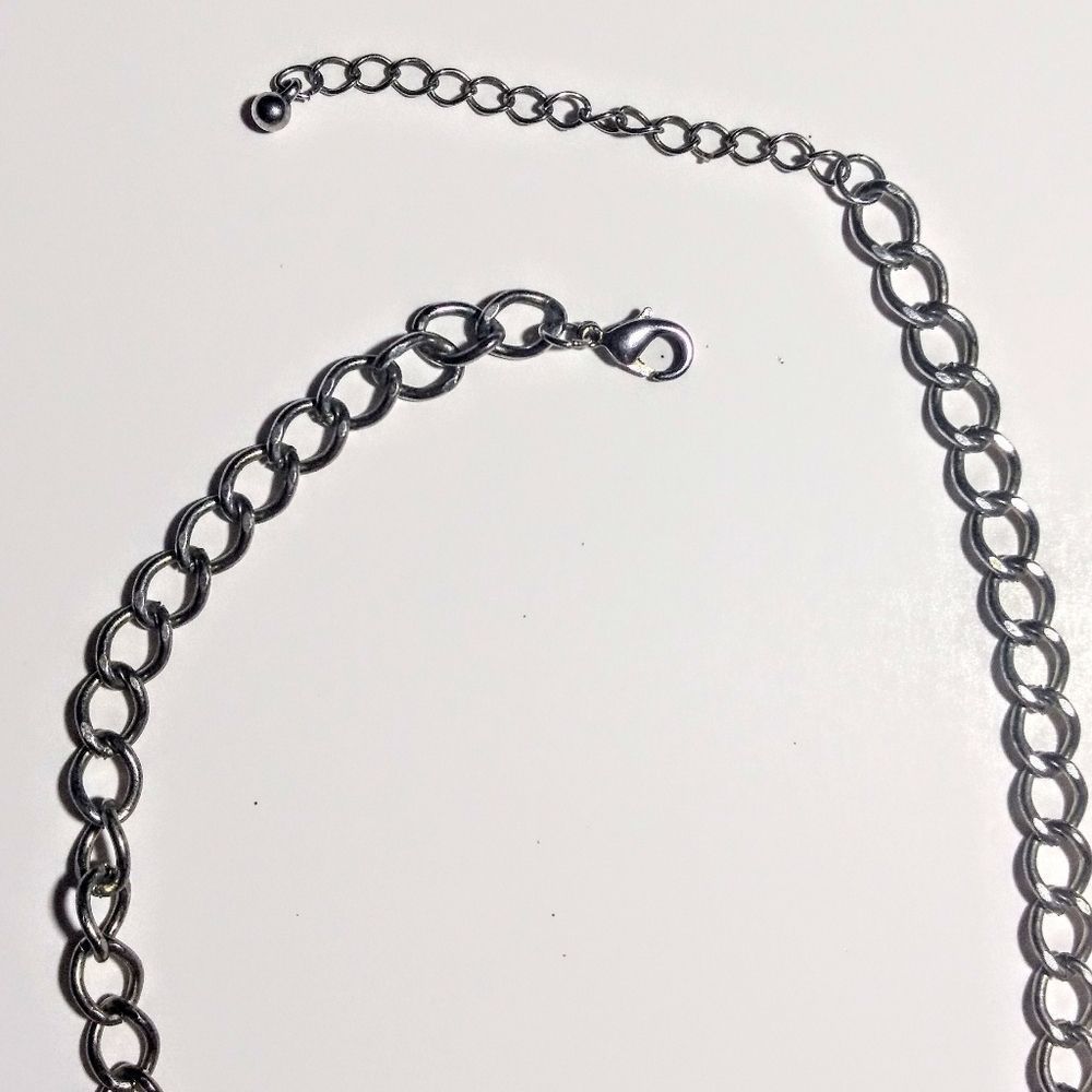 Silver & Goldtone Flowered Statement Necklace - image 4